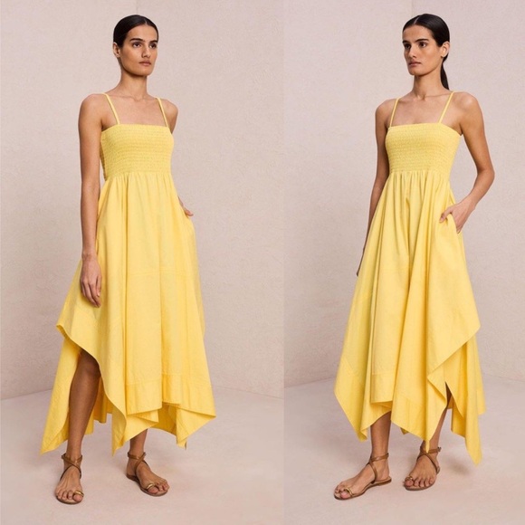 A.L.C. Adriana Smocked Handkerchief Dress in Size 4